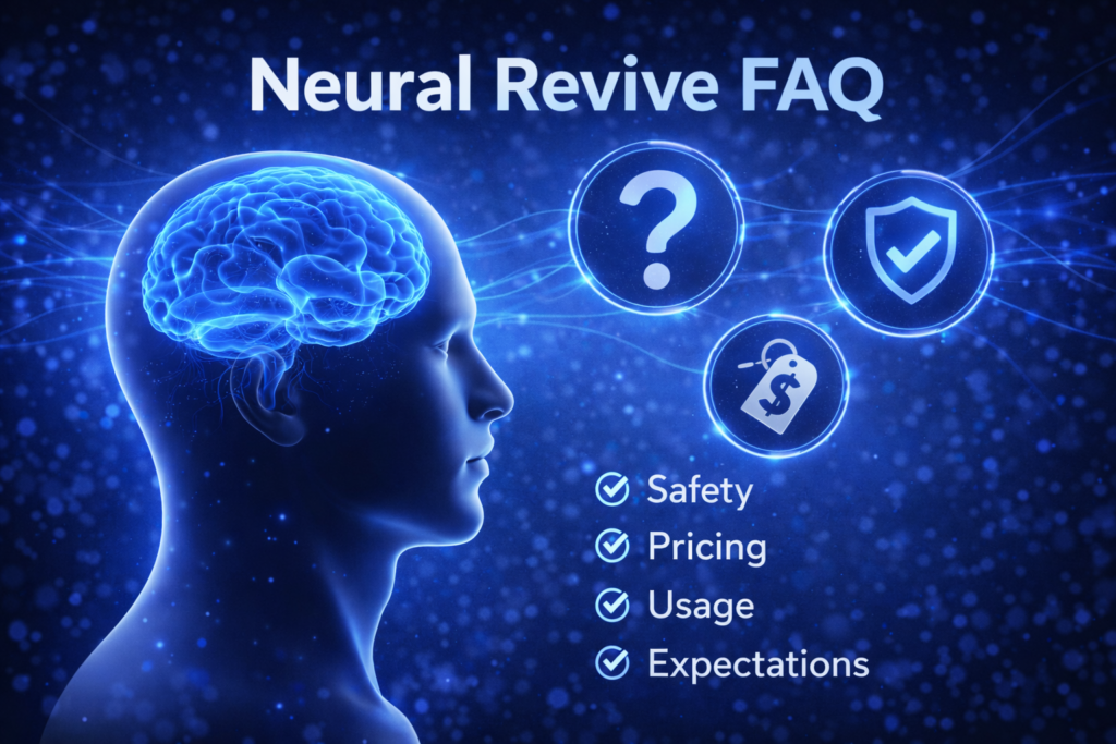 Frequently asked questions about Neural Revive answered in a clear, informational format
